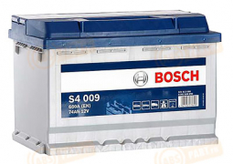 0092S40090 BOSCH 74 S4 Silver прямая полярность