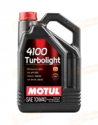 100355 MOTUL МАСЛО МОТОРНОЕ ПОЛУСИНТЕТИЧЕСКОЕ 4100 TURBOLIGHT 10W-40 (4л)