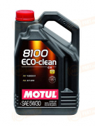 101545 MOTUL МАСЛО МОТОРНОЕ СИНТЕТИЧЕСКОЕ 8100 ECO-CLEAN 5W-30 (5л)