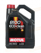 102889 MOTUL МАСЛО МОТОРНОЕ СИНТЕТИЧЕСКОЕ 8100 ECO-CLEAN 0W-30 (5л)