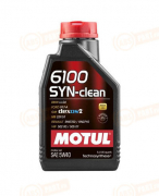 107941 MOTUL МАСЛО МОТОРНОЕ СИНТЕТИЧЕСКОЕ 6100 SYN-CLEAN 5W-40 (1л)