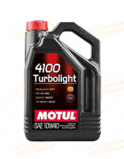 109462 MOTUL МАСЛО МОТОРНОЕ ПОЛУСИНТЕТИЧЕСКОЕ 4100 TURBOLIGHT 10W-40 (4л)