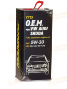 4035 MANNOL МАСЛО МОТОРНОЕ СИНТЕТИЧЕСКОЕ 7715 O.E.M. FOR VW AUDI SKODA 5W-30 (5л)