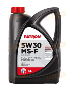 5W30MSF5LORIGINAL PATRON Масло моторное синтетическое 5W30 ACEA A5 B5, API SL CF, FORD WSS-M2C913-C D, RENAULT RN0700 (5л)