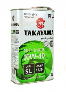 605046 TAKAYAMA МАСЛО МОТОРНОЕ ПОЛУСИНТЕТИЧЕСКОЕ MOTOR OIL SL 10W-40 (1л)