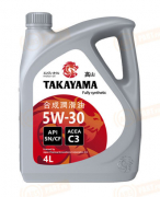 605523 TAKAYAMA МАСЛО МОТОРНОЕ СИНТЕТИЧЕСКОЕ MOTOR OIL 5W-30 (4л)