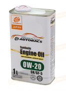 A00032057 AUTOBACS ENGINE OIL SYNTHETIC 0W-20 SN GF-5 (1л)