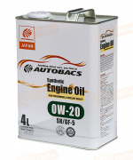 A00032058 AUTOBACS ENGINE OIL SYNTHETIC 0W-20 SN GF-5 (4л)