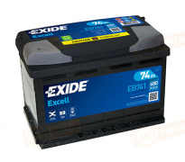 EB741 EXIDE 74 Excell прямая полярность