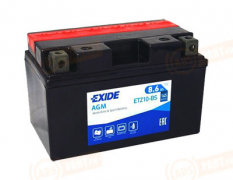 ETZ10BS EXIDE 8,6 Moto AGM прямая полярность